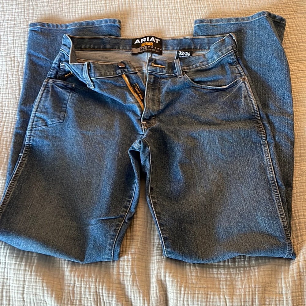 Ariat Rebar M4 Low Rise Bootcut Denim Jeans 33x36